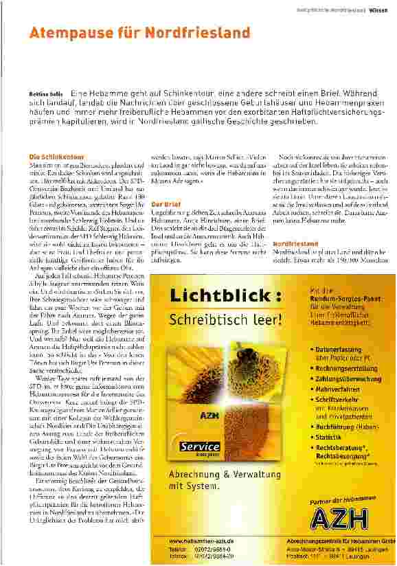 Vorschauseite 1: Atempause für Nordfriesland
