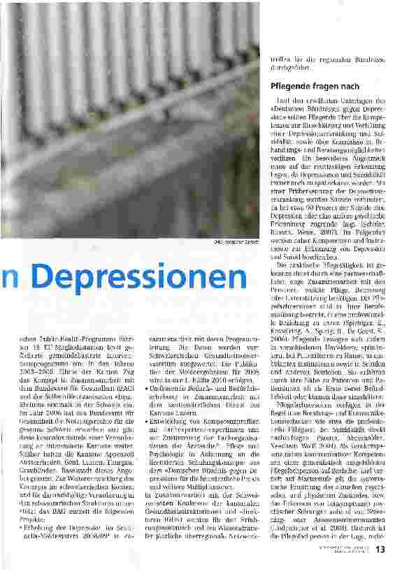 Vorschauseite 2: Mit der Früherkennung von Depressionen Suizide verhindern
