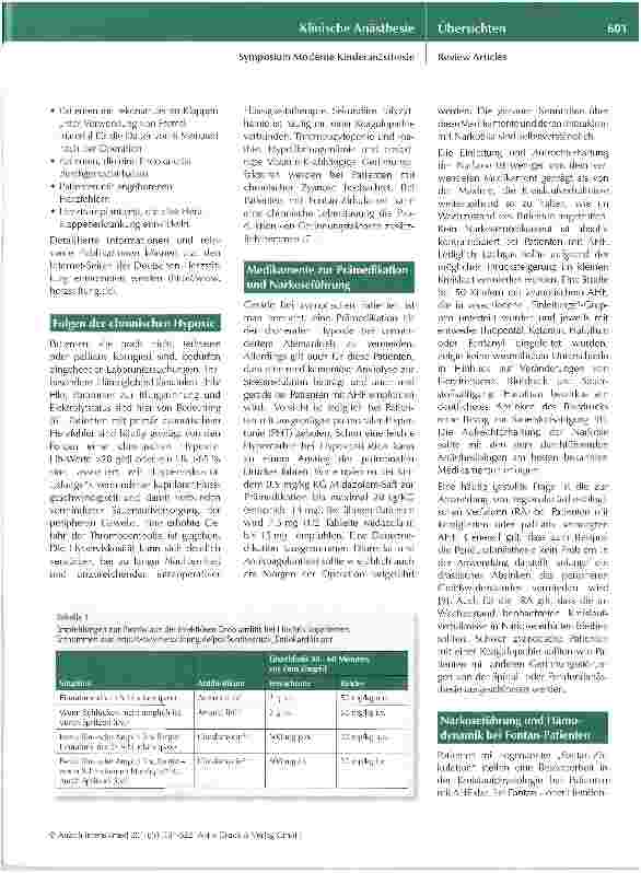 Vorschauseite 2: Perioperative Versorgung des herzkranken Kindes
