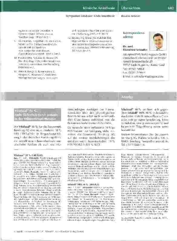 Vorschauseite 4: Perioperative Versorgung des herzkranken Kindes