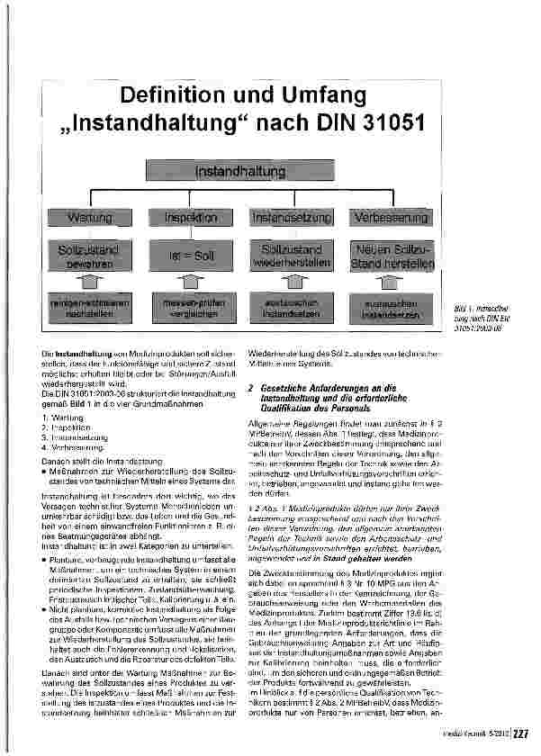 Vorschauseite 2: Instandhaltung in der Medizintechnik
