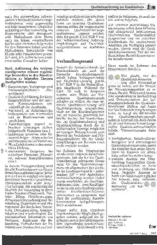 Vorschauseite 4: Qualitätssicherung im Krankenhaus