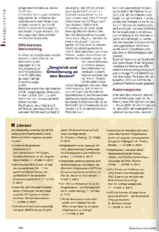 Vorschauseite 5: Vergleichen mit AP-DRG Benchmarking: Vorgehensweise und erste Ergebnisse
