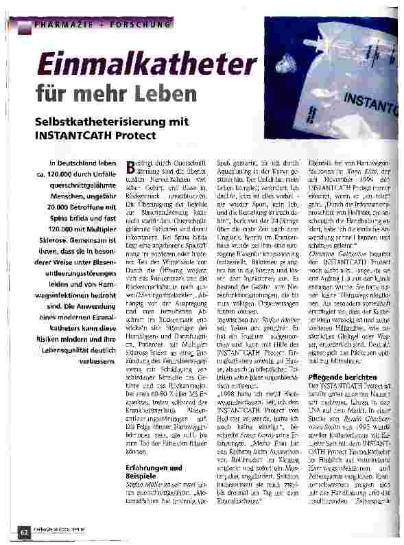 Vorschauseite 1: Einmalkatheter für mehr Leben