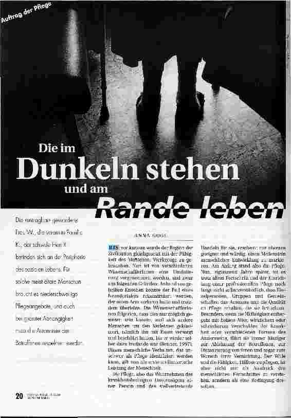 Vorschauseite 1: Die im Dunkeln stehen und am Rande leben