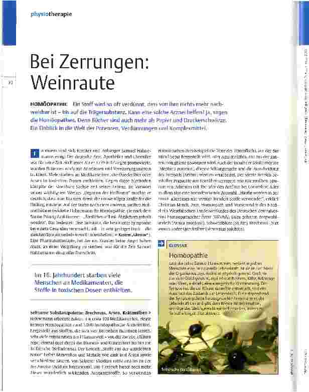 Vorschauseite 1: Bei Zerrungen: Weinraute