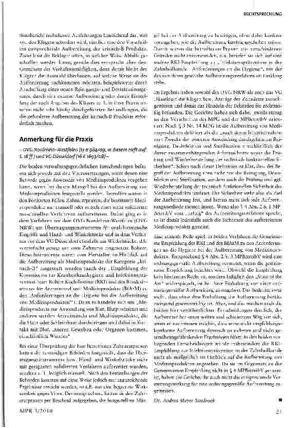 Vorschauseite 4: Anordnung zur Beseitigung von Mängeln in einer Arztpraxis
