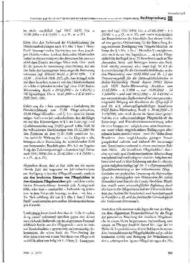 Vorschauseite 4: Anordnungen gegenüber einem Pflegeheim auch bei noch nicht eingetretenen, aber zu erwartenden Mängeln zulässig