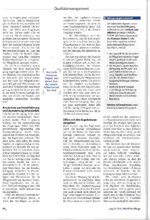 Vorschauseite 2: Die Meinung des einzelnen Kunden zählt