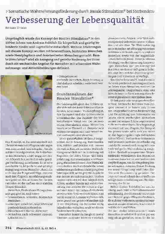 Vorschauseite 1: Verbesserung der Lebensqualität