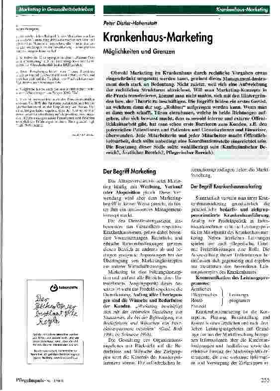 Vorschauseite 1: Krankenhaus-Marketing Möglichkeiten und Grenzen