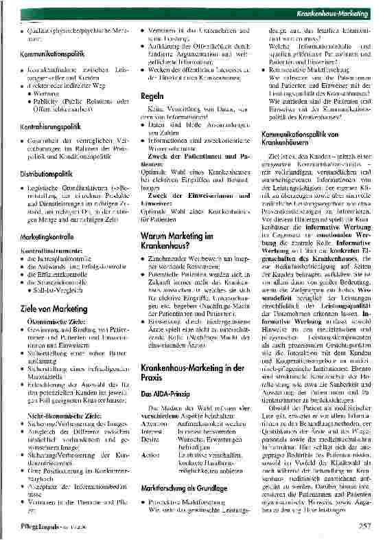 Vorschauseite 3: Krankenhaus-Marketing Möglichkeiten und Grenzen