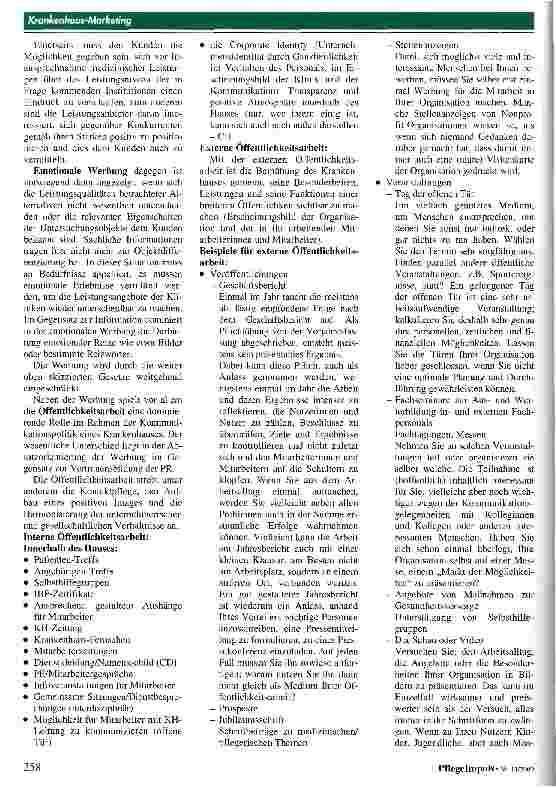 Vorschauseite 4: Krankenhaus-Marketing Möglichkeiten und Grenzen