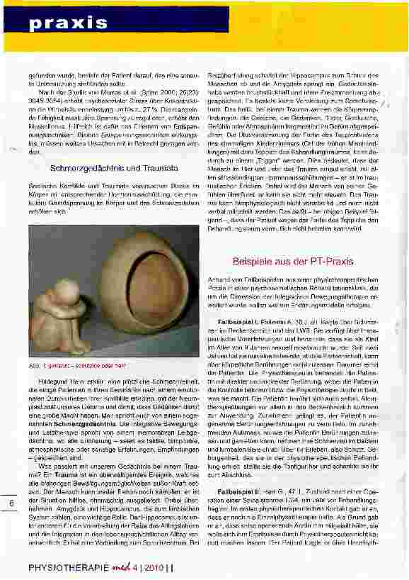 Vorschauseite 2: Psychosomatik der LBH-Region Fallbeispiele aus der PT-Praxis