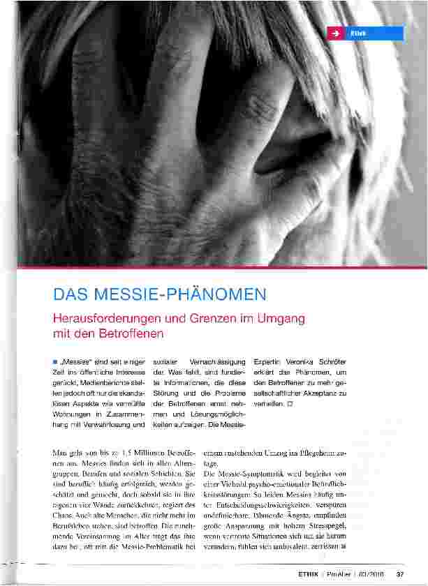 Vorschauseite 1: DAS MESSIE-PHÄNOMEN