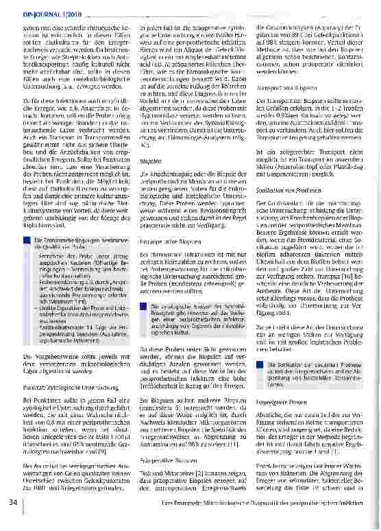 Vorschauseite 3: Mikrobiologische Diagnostik der periprothetischen Infektion