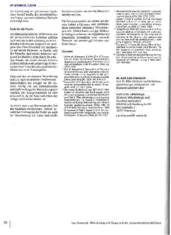Vorschauseite 5: Mikrobiologische Diagnostik der periprothetischen Infektion