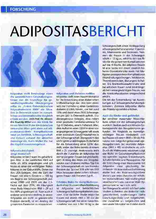 Vorschauseite 1: ADIPOSITASBERICHT
