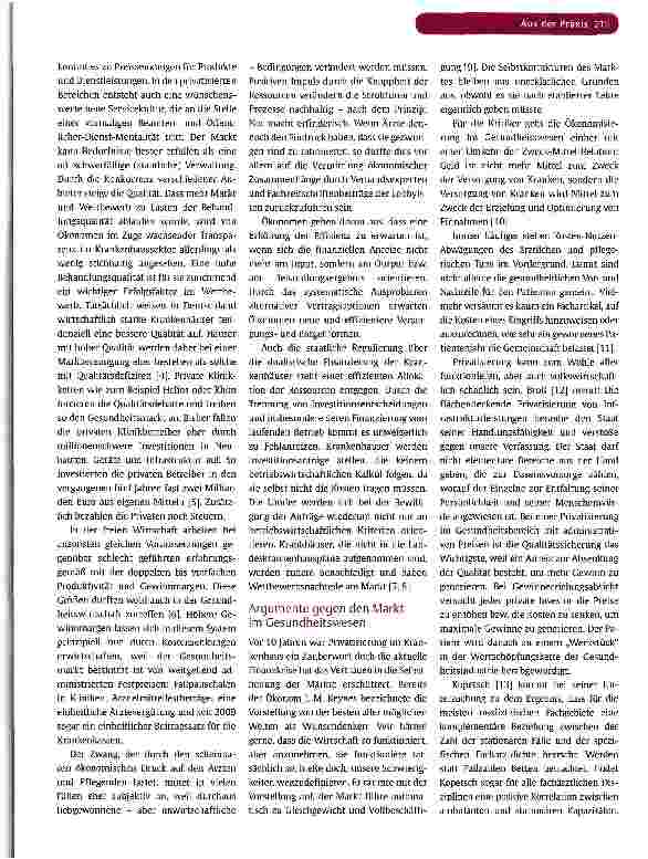 Vorschauseite 2: Ökonomisierung in der Gesundheitswirtschaft