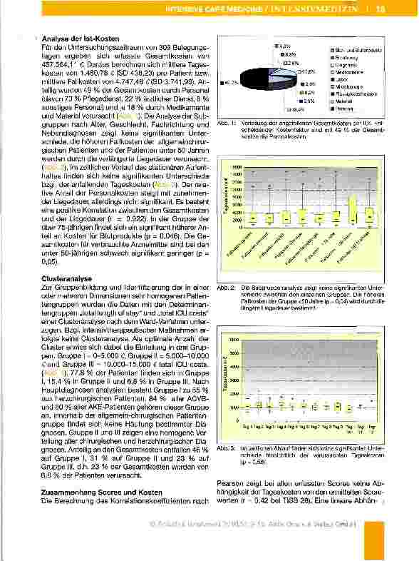 Vorschauseite 5: Ressourcenverbrauch Intensivstation:Eine Kostenanalyse in der operativen Intensivmedizin