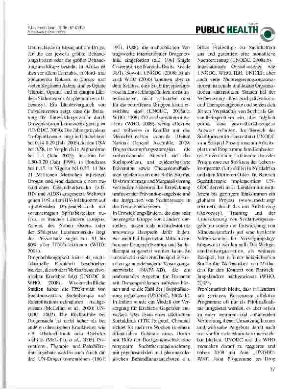 Vorschauseite 2: Illegale Drogen und Suchtproblematik als Herausforderung für Entwicklungsländer