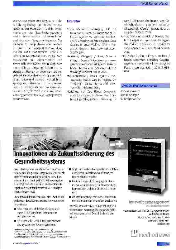 Vorschauseite 4: Perspektive Care: Gestaltungsaufgaben von Fall zu Fall