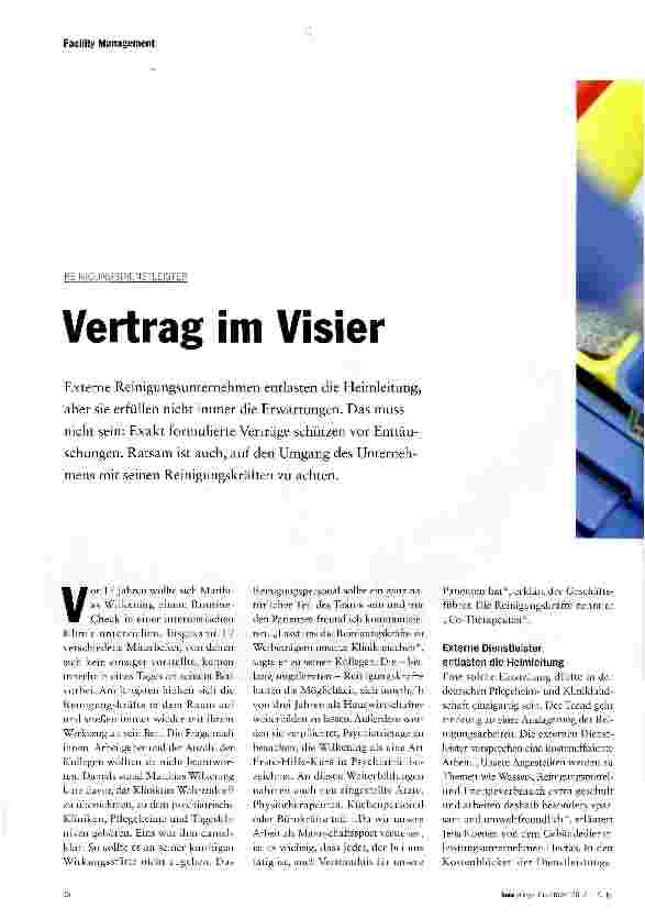 Vorschauseite 1: Vertrag im Visier