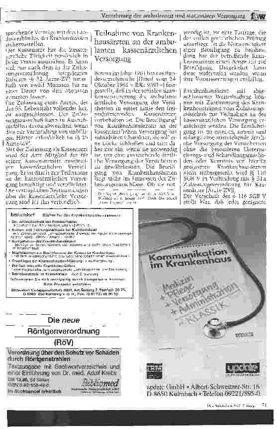 Vorschauseite 2: Verzahnung der ambulanten und stationären Versorgung