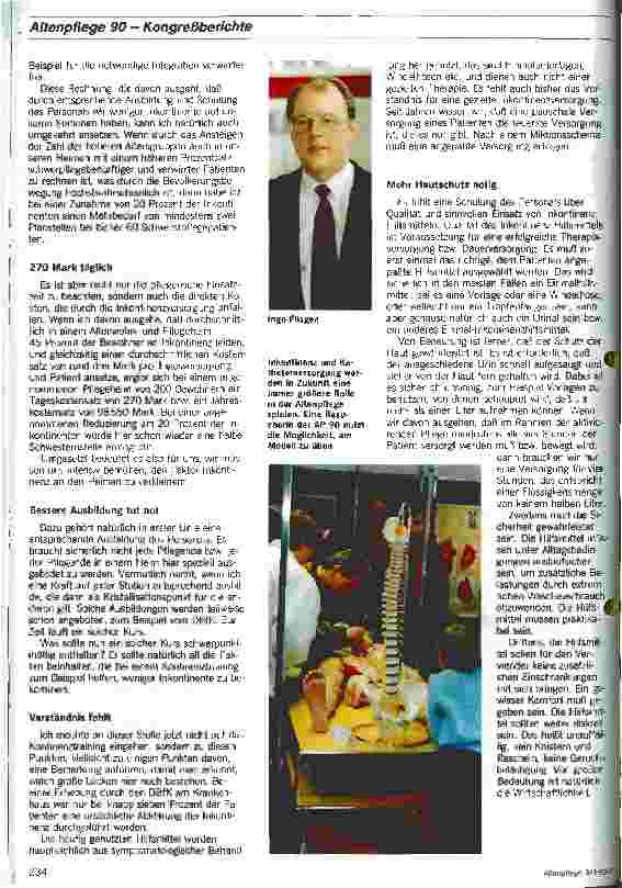 Vorschauseite 2: Praktische Pflege: Es fehlt gezielte Inkontinenzversorung. Die verbreiteste pauschale Versorung ist die teuerste aller möglichen