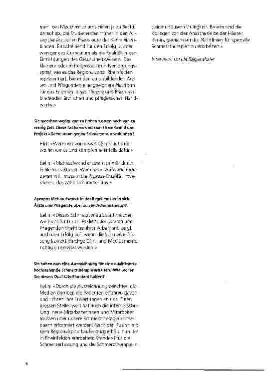 Vorschauseite 2: Das Schmerzverlaufsblatt hat Konflikte gelöst
