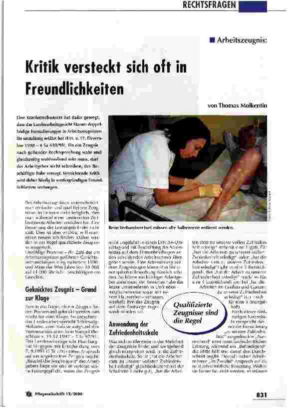 Vorschauseite 1: Kritik versteckt sich oft in Freundlichkeiten Arbeitszeugnis