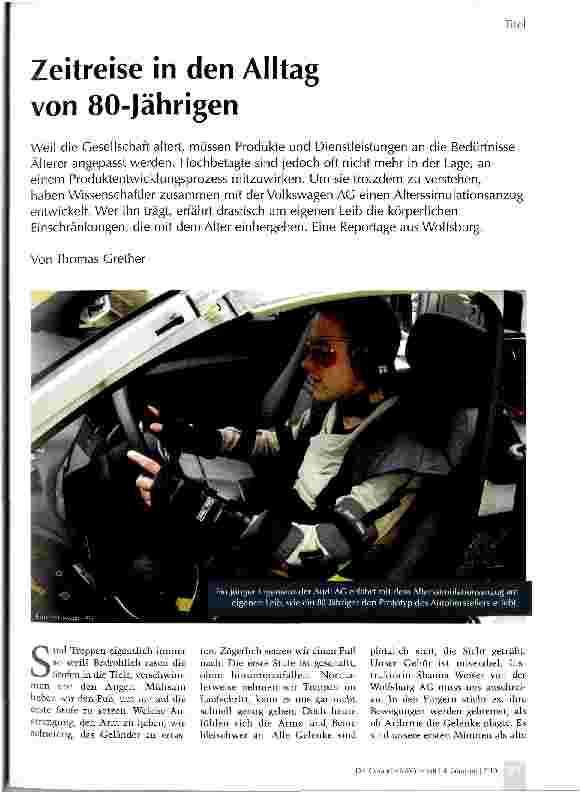 Vorschauseite 1: Zeitreise in den Alltag von 80-Jährigen