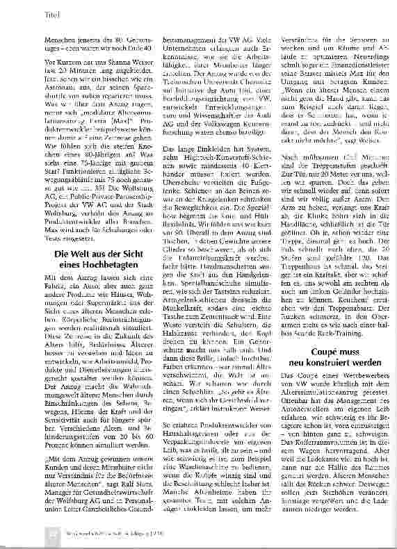 Vorschauseite 2: Zeitreise in den Alltag von 80-Jährigen