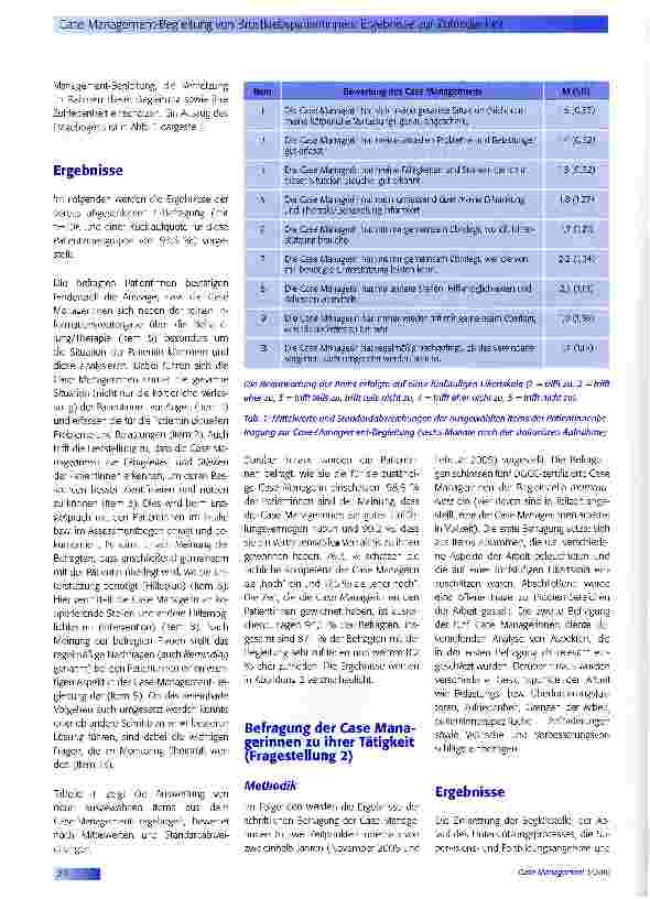 Vorschauseite 2: Case-Management-Begleitung von Brustkrebspatientinnen: Ergebnisse zur Zufriedenheit von Patientinnen und Case Managerinnen