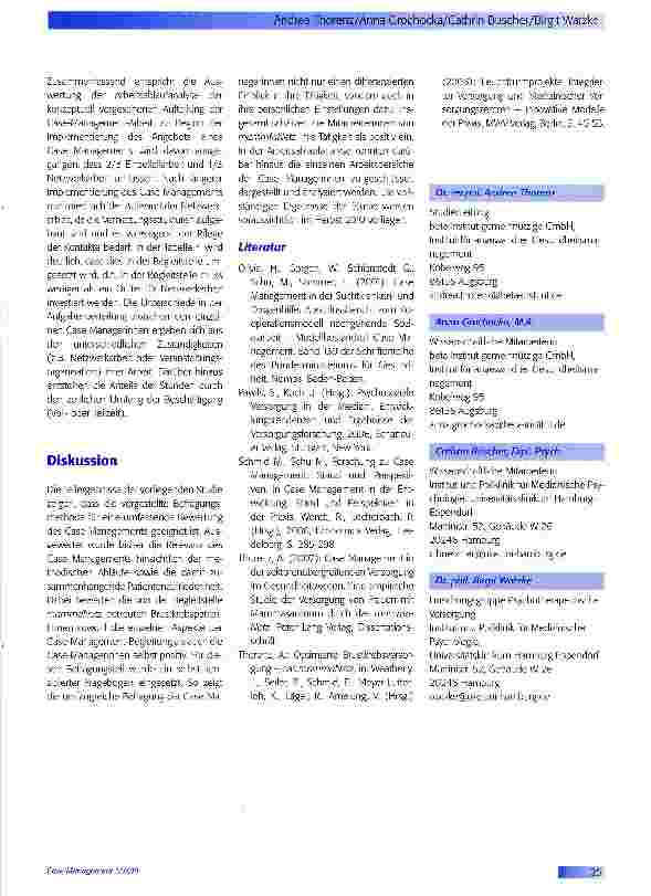 Vorschauseite 5: Case-Management-Begleitung von Brustkrebspatientinnen: Ergebnisse zur Zufriedenheit von Patientinnen und Case Managerinnen