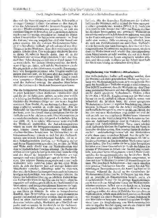 Vorschauseite 4: Eingliederung oder Teilhabe? - Werkstätten für behinderte Menschen im Spannungsfeld vonPolitik und Praxis