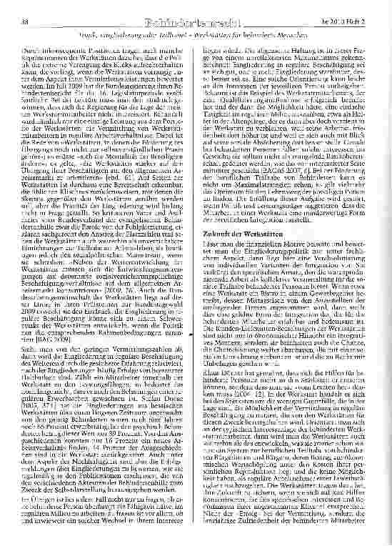 Vorschauseite 5: Eingliederung oder Teilhabe? - Werkstätten für behinderte Menschen im Spannungsfeld vonPolitik und Praxis