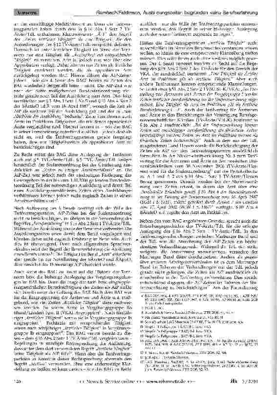 Vorschauseite 3: Ausbildungszeiten begründen keine Berufserfahrung -Zur Anrechnung von Zeiten als Arzt/Ärztin im Praktikum bei der Stufenzuordnung nach dem TV-Ärzte/TdL -