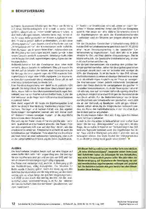 Vorschauseite 3: Die Entwicklung der ambulanten Versorgung in den Neuen Bundesländern eine Erfolgsgeschichte mit Konstruktionsfehlern