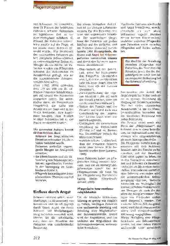 Vorschauseite 2: Schmerz als pflegerischer Kompetenzbereich?!