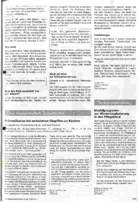 Vorschauseite 2: Säuglingsernährung - Guter Rat für junge Eltern