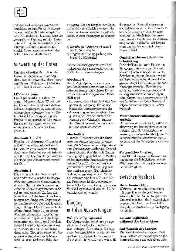 Vorschauseite 3: Optimierung der Unterrichtsevaluierung