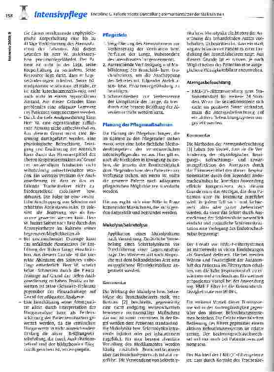 Vorschauseite 2: Fallorientierte Darstellung atemunterstützender Maßnahmen am Beispiel eines beatmeten Patienten