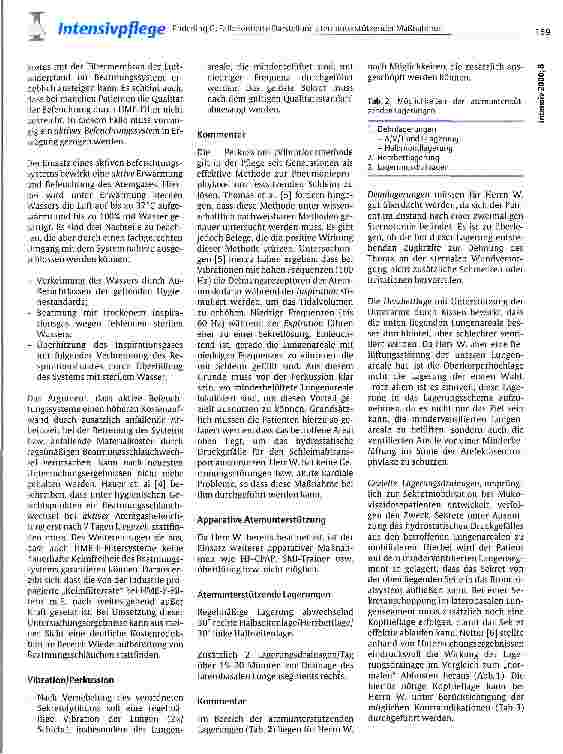 Vorschauseite 3: Fallorientierte Darstellung atemunterstützender Maßnahmen am Beispiel eines beatmeten Patienten