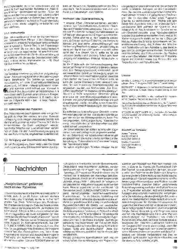 Vorschauseite 4: Verhaltensrichtlinien und Maßnahmen bei Tuberkelbakterien, Gasbrand Clostridien und Pseudomonas aeruginosa. Abschlußarbeit