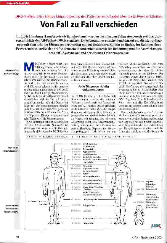 Vorschauseite 1: Von Fall zu Fall verschieden DRG-System: die richtige Eingruppierung entscheidet über die Erlöse der Kliniken