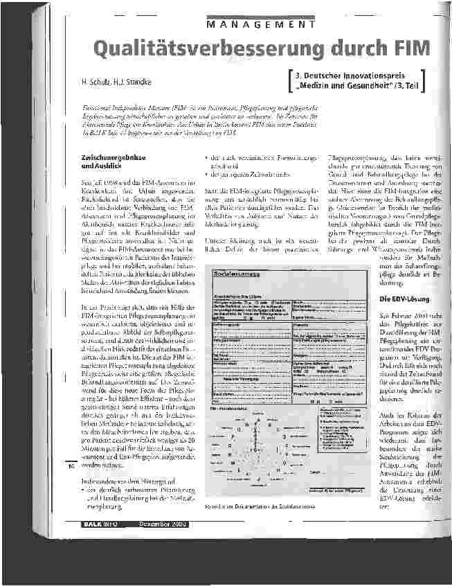 Vorschauseite 1: Qualitätsverbesserung durch FIM