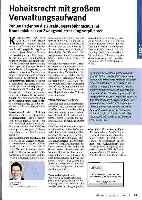 Vorschauseite 1: Hoheitsrecht mit großem Verwaltungsaufwand