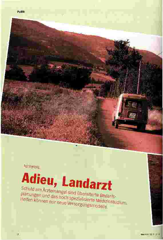 Vorschauseite 1: Adieu, Landarzt