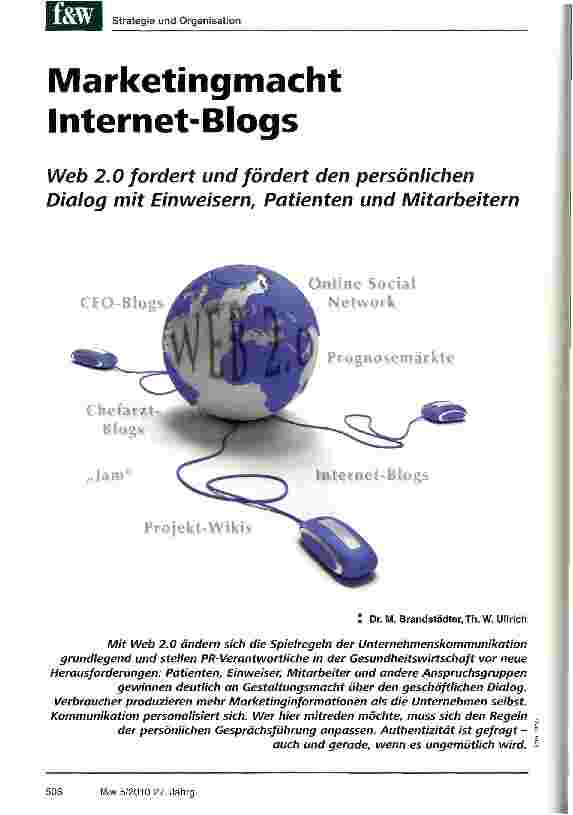 Vorschauseite 1: Marketingmacht Internet-Blogs